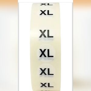InStockLabels.com X-Large Clothing Labels – Clear Size Strip Stickers with Black